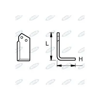 Pouze Dnes NŮŽ ROTAVÁTORU 150 x 200 MM LEVÝ Ø 16.5