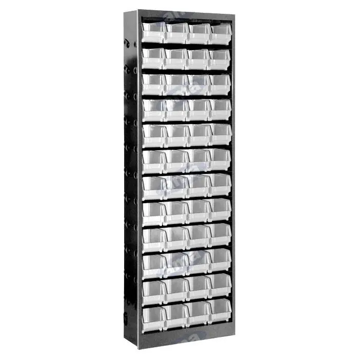 Super Cena Policový regál s boxy 48ks