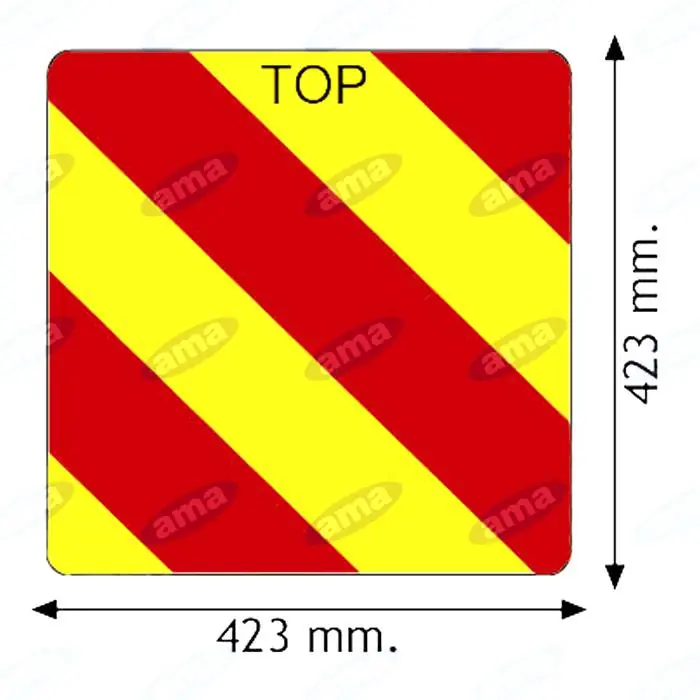 Odrazový panel pro zemědělskou techniku 423x423 mm Výprodej