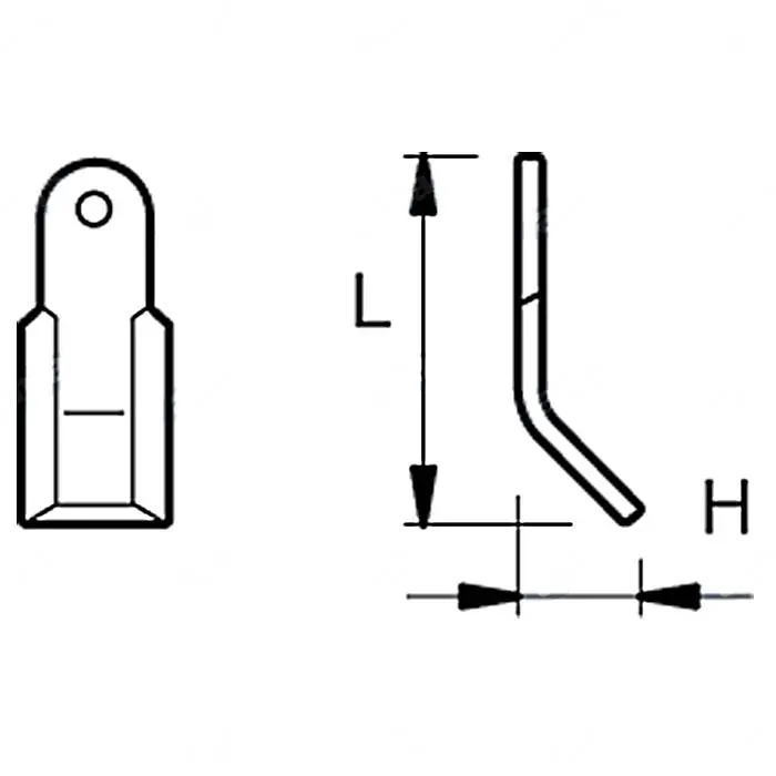 Nůž Y 60x203 mm Levný