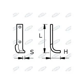 Levný NŮŽ ROTAVÁTORU 105 x 273 x 20 MM LEVÝ Ø 11,5