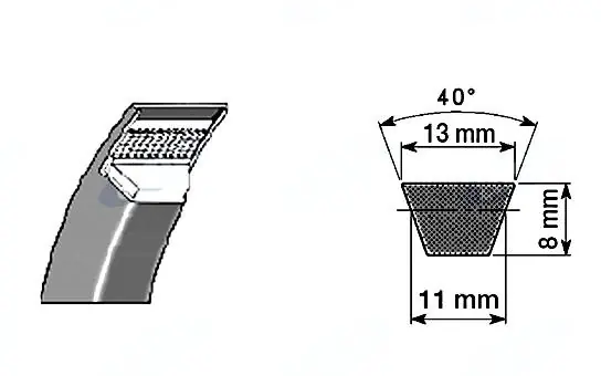 klínový řemen A35, 13x900 Li, 13x933 Lp Rychlé Dodání