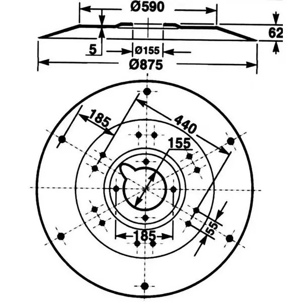Žací talíř Ø 875mm, vhodné pro FAHR/2,19 Horká Nabídka