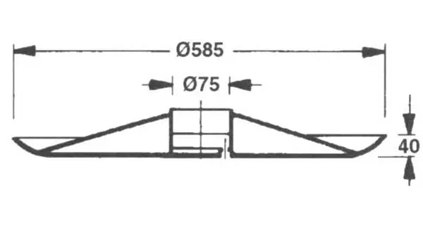 Výhodná Nabídka Kluzný talíř Ø 585mm, vhodné pro PZ/135