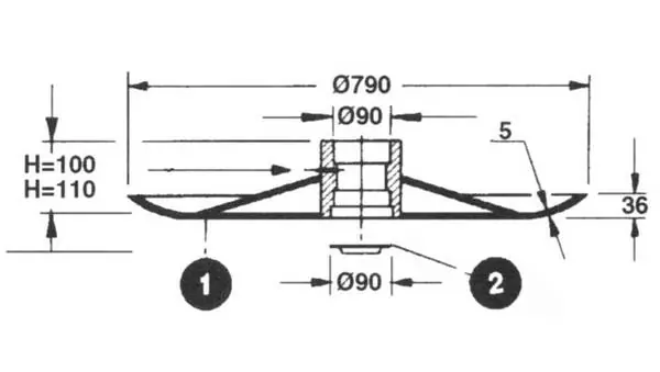 Oblíbený Kluzný talíř Ø 790mm, vhodné pro SUPERTINO/165