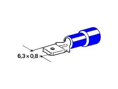 Jen Po Omezenou Doba konektor izolovaný modrý 6,3 mm, 1-2,5 mm2