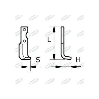 Originální NŮŽ ROTAVÁTORU 55 x 193 x 18 MM LEVÝ Ø 8.5