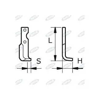NŮŽ ROTAVÁTORU 55 x 170 x 18 MM PRAVÝ Ø 8.5 Nejlepší Cena
