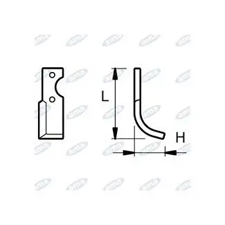 NŮŽ ROTAVÁTORU 80 X 245 MM LEVÝ Ø 12.5 Cenová Bomba