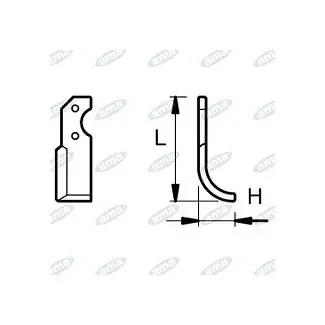 Vrácení Zdarma NŮŽ ROTAVÁTORU 70 x 220 MM PRAVÝ Ø 10.5