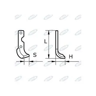 Víkendová Akce NŮŽ ROTAVÁTORU 85 x 220 x 59 MM LEVÝ Ø 10.5