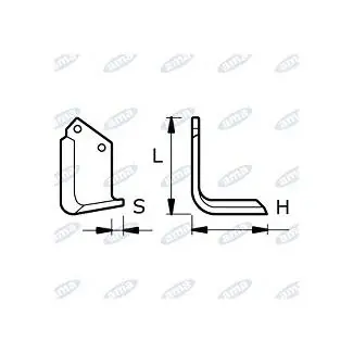 Akce NŮŽ ROTAVÁTORU 109 x 175 x 10 MM LEVÝ Ø 12.5