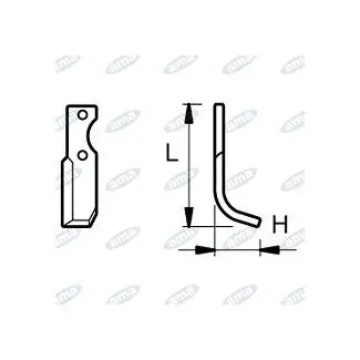 NŮŽ ROTAVÁTORU 64 x 190 MM LEVÝ Ø 9 Přímo Od Výrobce