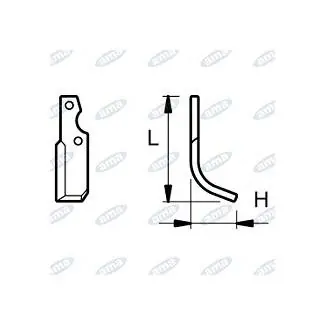 Akce NŮŽ ROTAVÁTORU 110 x 250 MM PRAVÝ Ø 12.5