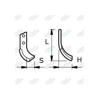 Horká Nabídka NŮŽ ROTAVÁTORU 70 x 230 x 50 MM PRAVÝ Ø 11