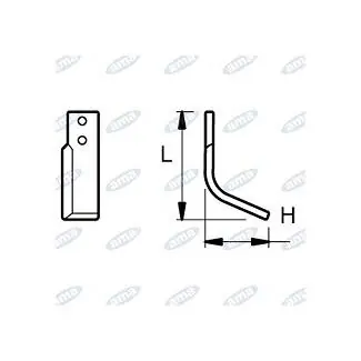 NŮŽ ROTAVÁTORU 95 x 162 MM PRAVÝ Bezpečná Platba