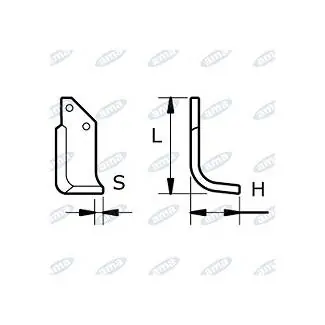 NŮŽ ROTAVÁTORU 113 x 190 x 10 MM LEVÝ Top Prodej