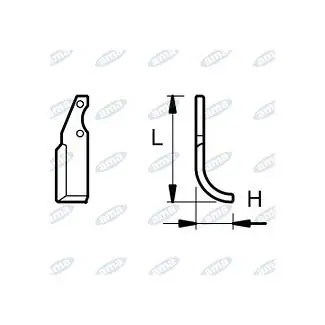 Koupit Online NŮŽ ROTAVÁTORU 82 x 230 MM PRAVÝ