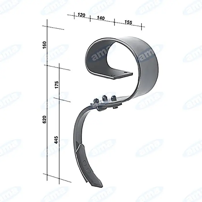 Levný Pružina TITAN,se zubem 65X8 mm