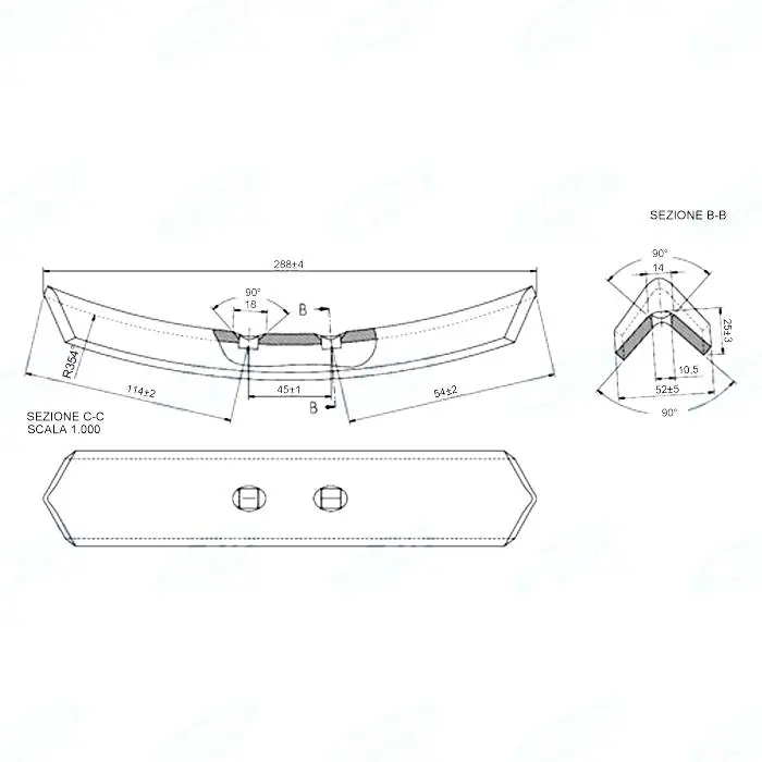 Výprodej radlička ,,FLEX,, 2 x díra, 288 mm