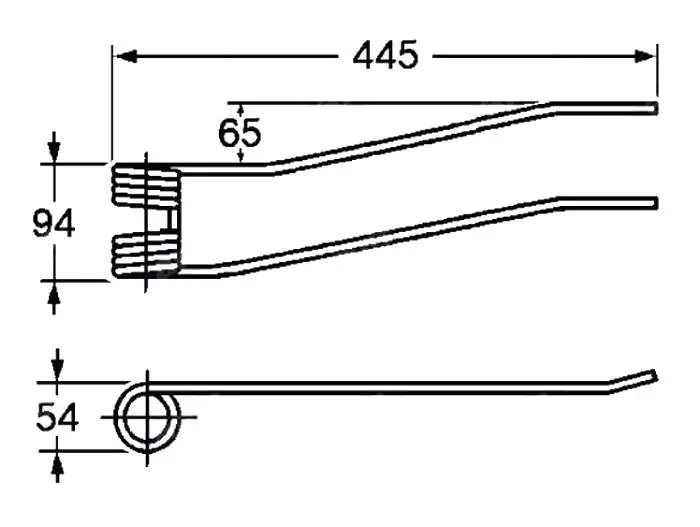 Akce Pružina shrnovače 54x94x445