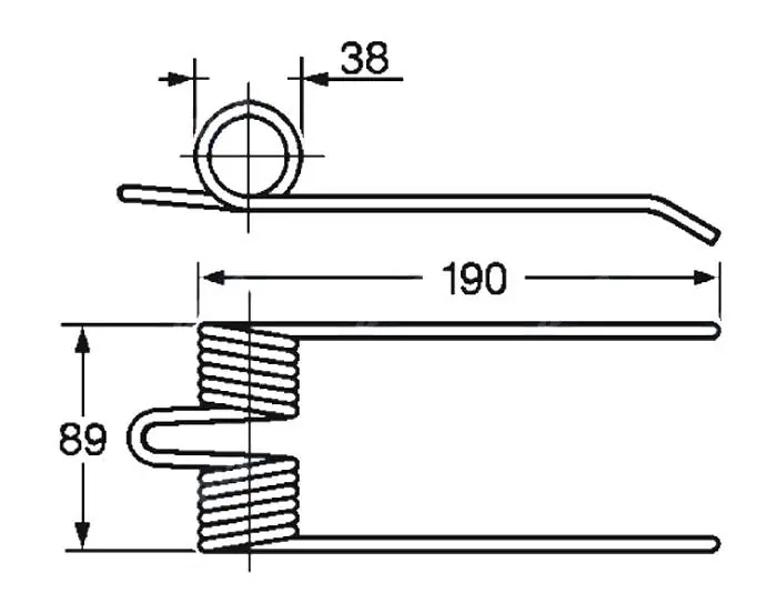 Koupit Online Pružina sběrače a balíkovače 38x89x190