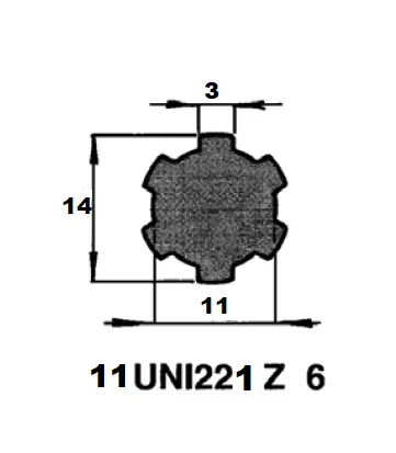 Drážkovaná tyč 11 UNI 221 Horká Nabídka