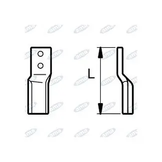 NŮŽ ROTAVÁTORU 202 MM PRAVÝ Ø 16.5 Cenově Výhodný