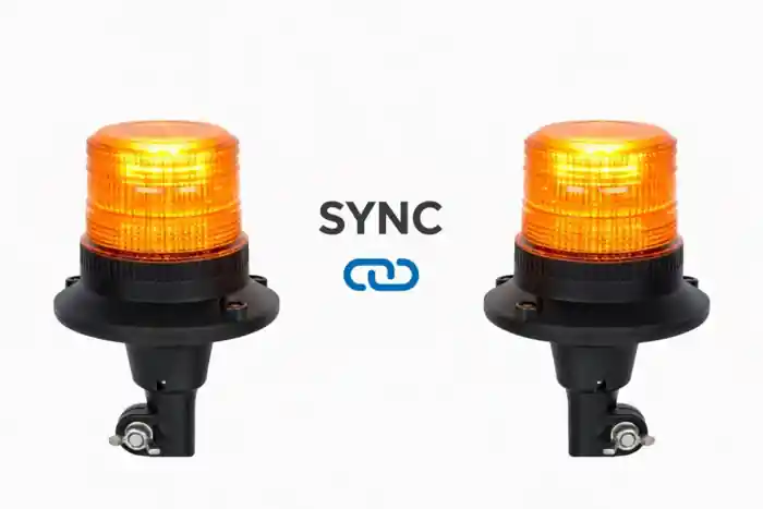 Výhodná Nabídka Sada 2 synchronizovatelných LED majáků, na tyčový držák...