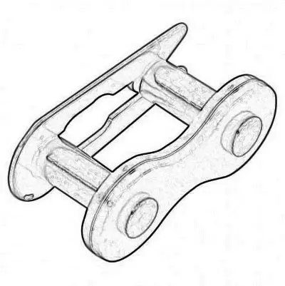 08 B-1 (1/2"x5/16") řetězová spojka nerezová Oblíbený