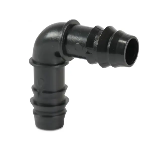 L90° PP SPOJKA TRN - černá polypropylénová spojka, trn 20-20 mm, 10 bar (-40/+100°C) Novinka
