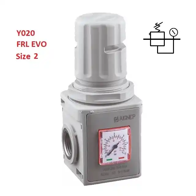 Expresní Doručení AIGNEP Y020 REGULÁTOR FRL EVO - size 2, 2x IG 1/2" 0 až 2 bar 4000 l/min, úchyt M47x1,5
