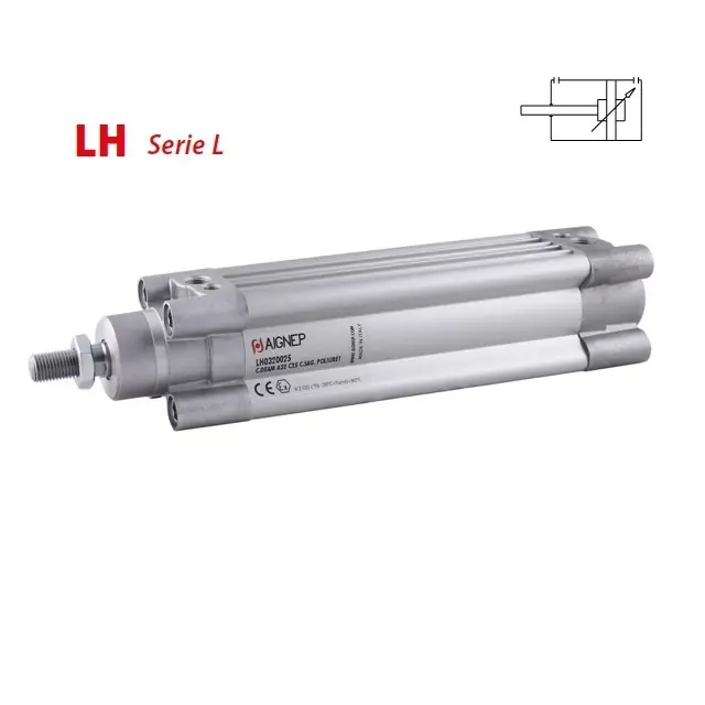 AIGNEP LH, DVOJČINNÝ MAGNETICKÝ VÁLEC ISO 15552 - ø32 mm, 500 mm zdvih, M10x1,25, píst. 12 mm Akční Nabídka