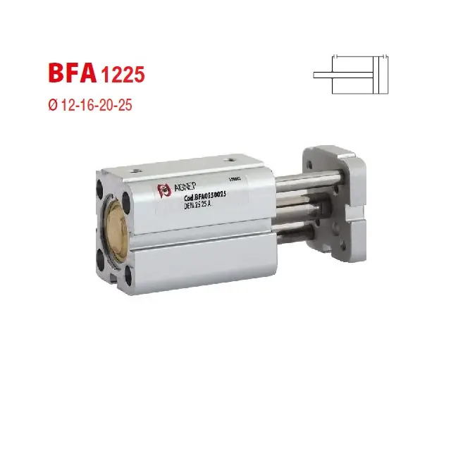 Novinka AIGNEP BFA1225 - KRÁTKOZDVIŽNÝ ANTIROTAČNÍ VÁLEC, dvojčinný s mag. a vedením, průměr 12 mm, 5 mm zdvih, M3