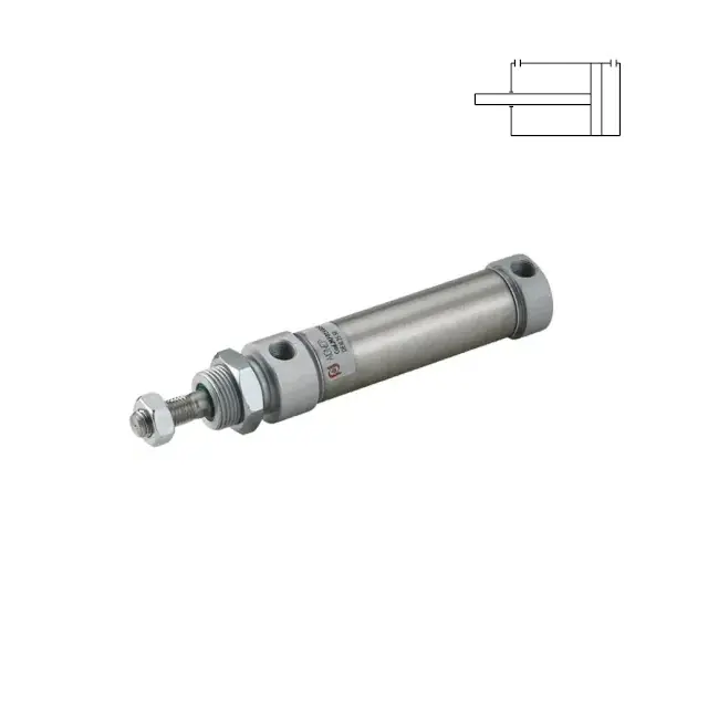 AIGNEP MFN PNEUMATICKÝ DVOJČINNÝ VÁLEC - vývody 90°, Dn20, zdvih 25 mm, B= M22X1,5, A=M8, 1-10 Bar Ihned K Objednání