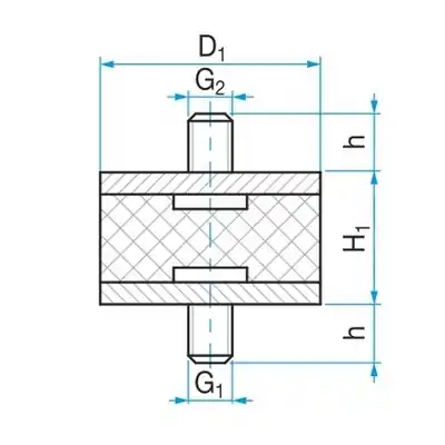 A D25-H25 M6x18 silentblok Poslední Šance