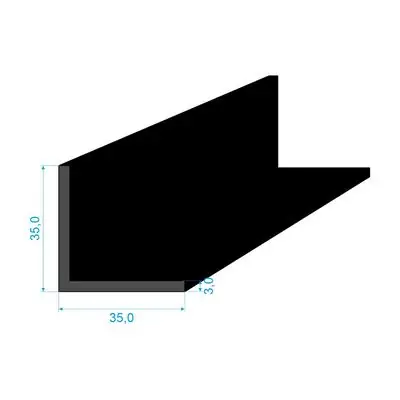 05397035 profil tvaru "L", 35x35/3mm, EPDM 70ShA, délka 5000mm Super Cena