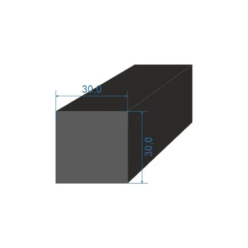 Levný 0595300 Pryžový profil 30x30mm EPDM 70°Sh čtvercový