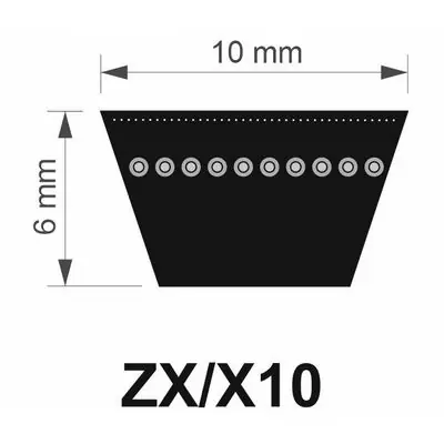 Roulunds 10x 586 Lw/ 564 Li ZX řemen klínový Rychlé Dodání