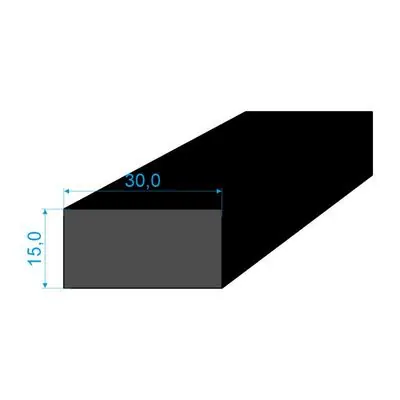 Top Prodej 0596153 Pryžový profil 15x30mm, EPDM 70°Sh obdélníkový