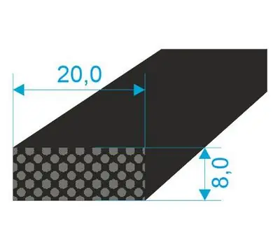 Cenová Bomba 020820 Profilové těsnění 8x20 plné