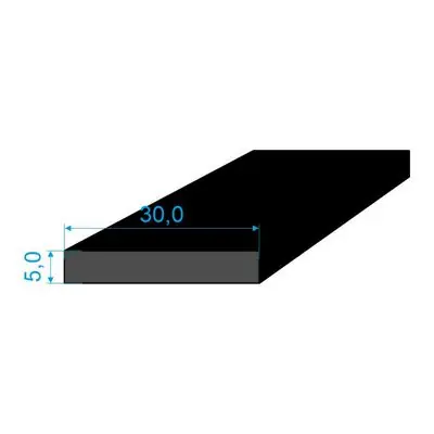 Nejprodávanější 0596053 Pryžový profil 5x30mm, EPDM 70°Sh obdélníkový