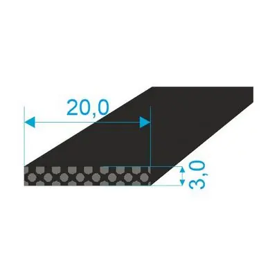 Must-Have 020320 Profilové těsnění 3x20 plné
