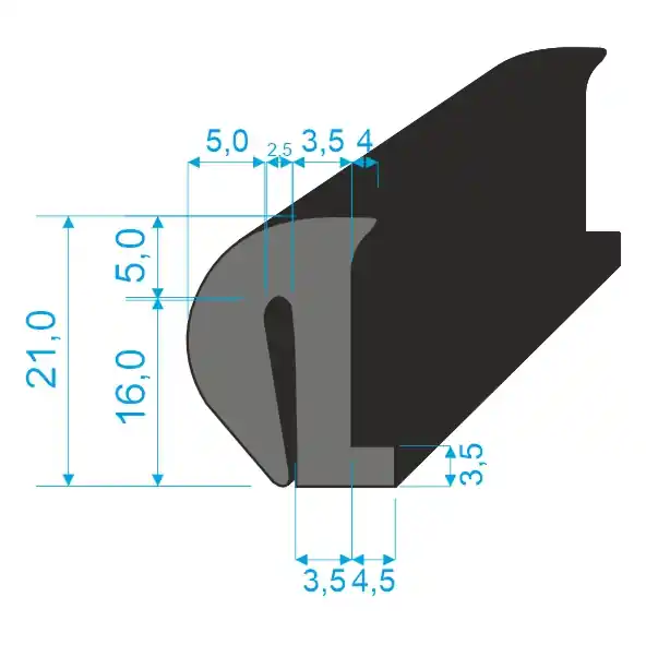 1826 profil EPDM 60ShA Jen Po Omezenou Doba