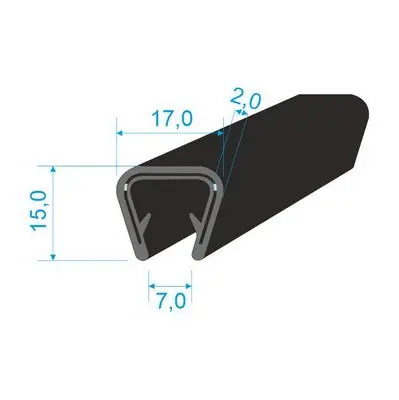 00545015 U-PIRELI s kovovou výztuží bez bříška, 10-12mm, 78°Sh, PVC, -25°C/+70°C, černý Kup Teď