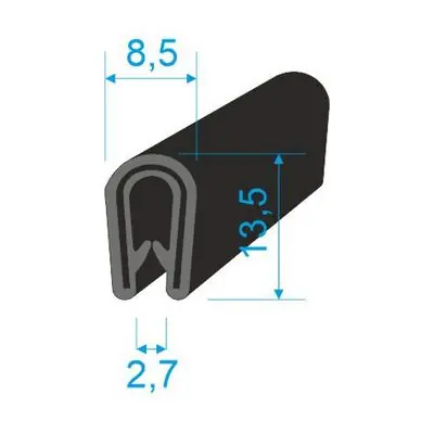 00545008 U-PIRELI s kovovou výztuží bez bříška, 1-4mm, 70°Sh, EPDM, -40°C/+100°C, černý Přímo Od Výrobce