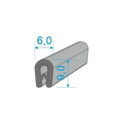00545007 U-PIRELI s kovovou výztuží bez bříška, 1-2mm, 78°Sh, PVC, -25°C/+70°C, šedá Tovární Cena