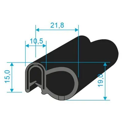 00546004 U-PIRELI s kovovou výztuží s bočním těsněním, 60°Sh, U-EPDM, bříško-EPDM Časově Omezené