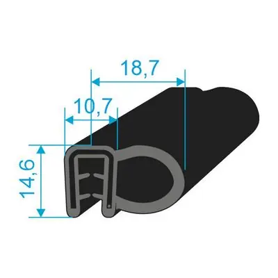 00546012 U-PIRELI s kovovou výztuží s bočním těsněním, 60°Sh, U-EPDM, bříško-EPDM Zlevněný