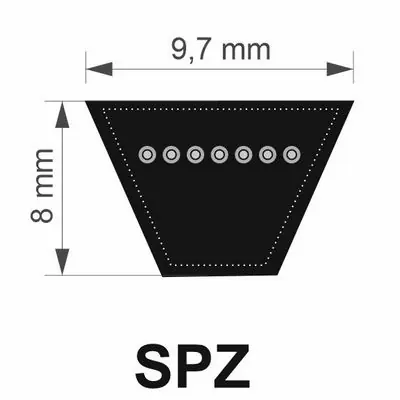 TB 9,7x1487 Lw/ 1500 La SPZ řemen klínový Originální